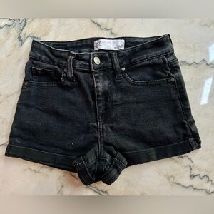 RSQ High-Rise Cuff Black Denim Shorts - size 23